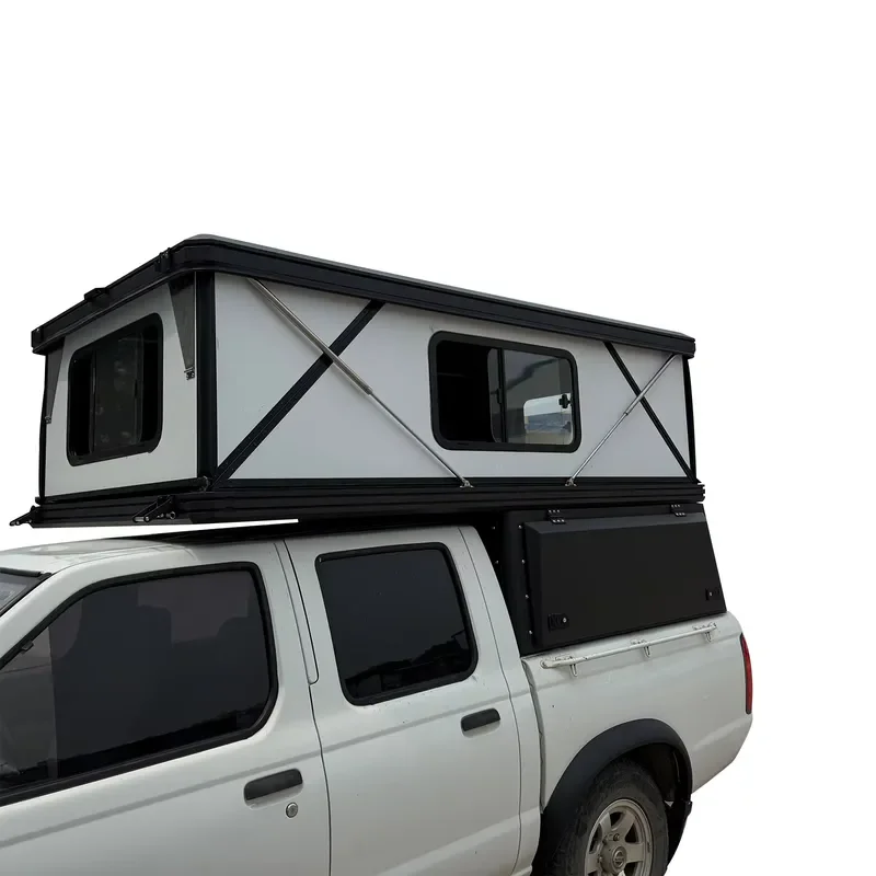 WINCAR 4X4 Pop Up Four-Season Two-Bedroom Hard Wall Aluminum Shell Canopy Camper for Pickup Trucks - view 6