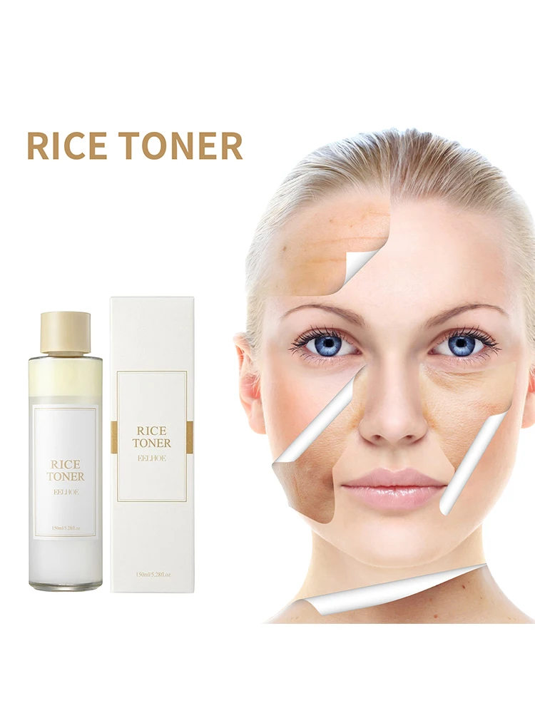 Toner pour le visage à l'eau de riz, Essence hydratante en profondeur, réparatrice, barrière cutanée, rétrécit les pores, éclaircissant, Anti-vieillissement, nourrissant, 150ml