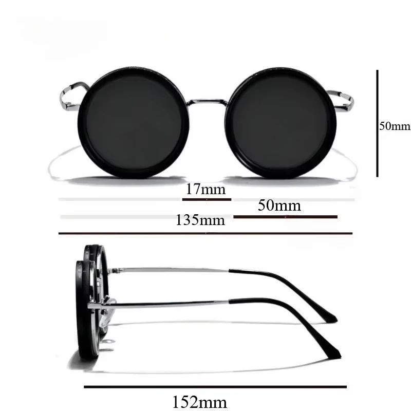 Personality Polarized ND Adjustable Sunglasses Innovative Handmade Round UV400 Men Outdoor Fishing Filter Driving Sun Glasses