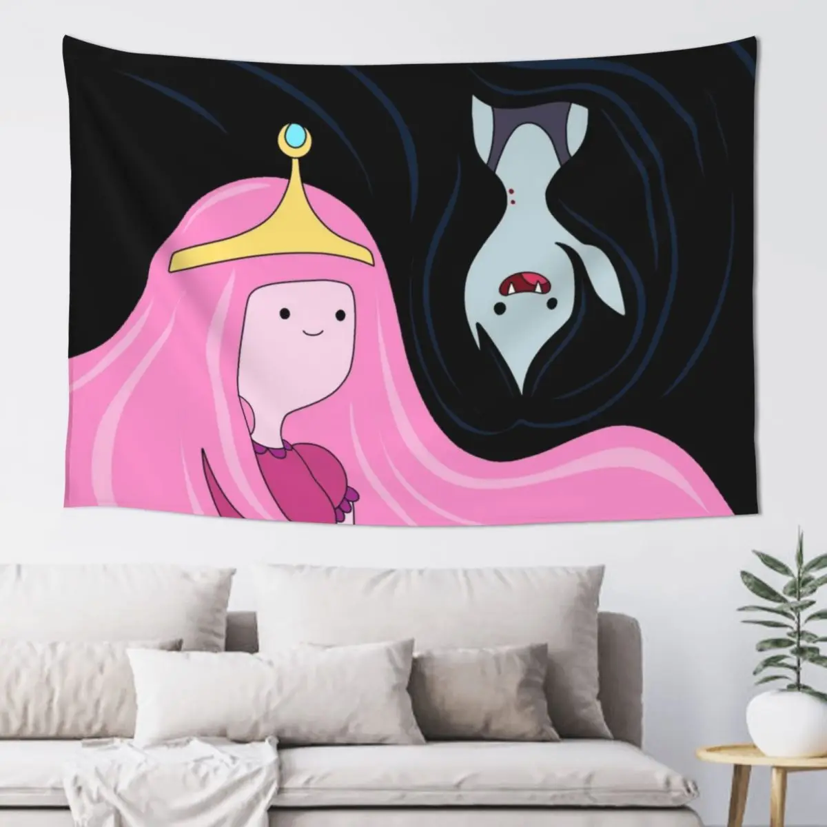 

Princess Bubblegum and Marceline Tapestry Wall Coverings Art Mural Tapestry