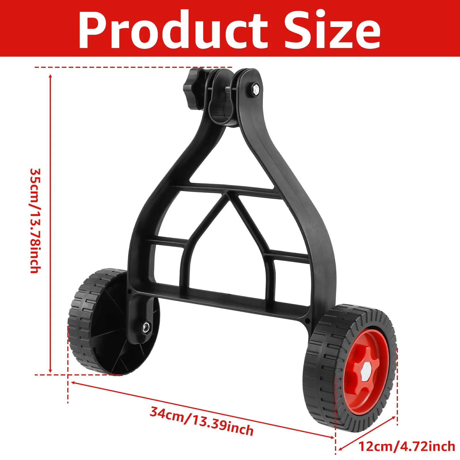 Roda de suporte ajustável universal para cortador de grama, suporte de mão Frame jardim erva aparador, roda auxiliar grama