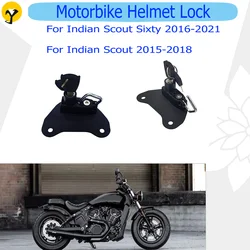 Motorcycle Helmet Lock Side Frame Mounted Anti-theft Protection Security Device with Key for Indian Scout Sixty Rogue Bobber Twe