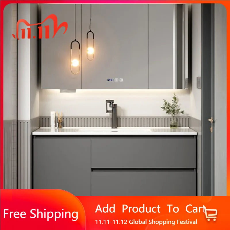 

Corner Sink Mirror Cabinet Organizer Ceramic Wooden Wall Mounted Cabinet Storage Space Saving Shelves Szafka Lounge Furniture