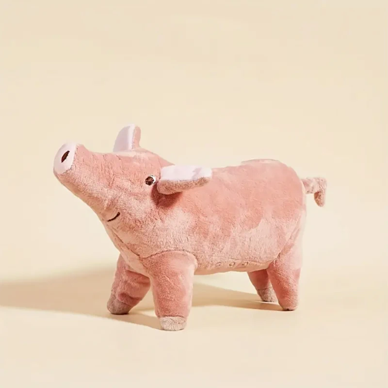 1pc Cute Pig Design Pet Teething Plush Toy, Durable Chew Toy, Interactive Supplies for Dogs