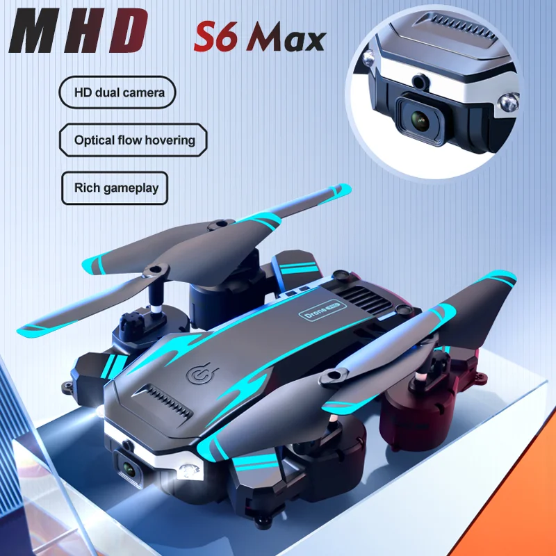 MHD 4K Cámara Dual Drone S6G6 con diseño plegable evitación de obstáculos inteligente posicionamiento de flujo óptico cuadricóptero RC profesional