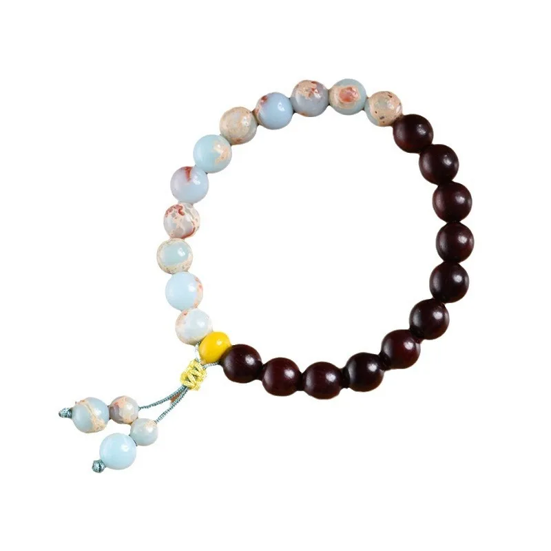 أسود الدم خشب الصندل كليف السرو الخشب DIY بها بنفسك اكسسوارات شوشان حجر بوذا حبة اليد سلسلة الفن لعب للرجال والنساء Woo #5