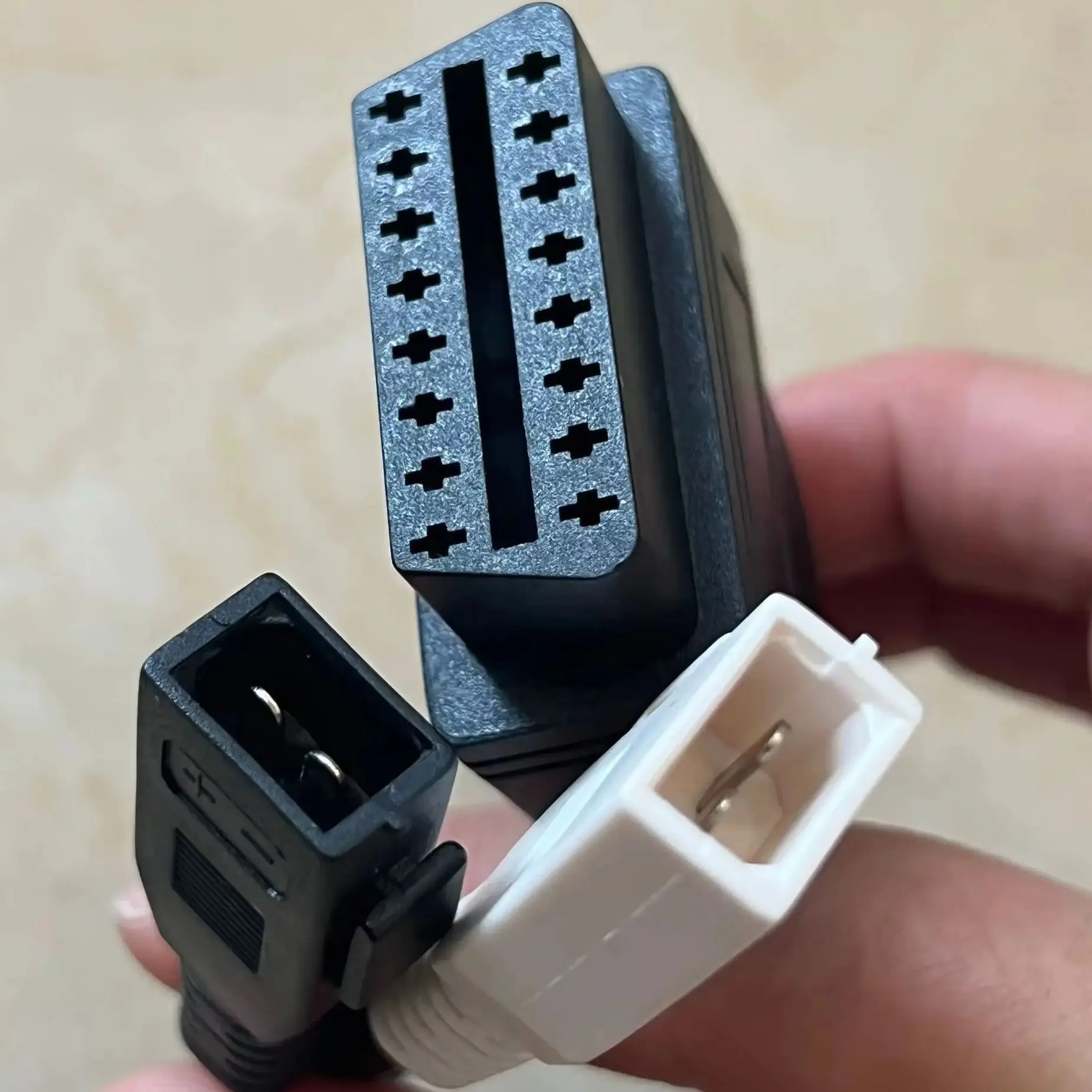 

2x2-контактный разъем OBDII OBD2 2P + 2P на 16-контактный разъем VAG адаптер для Audi 16-контактный OBD кабельный разъем передачи быстрый