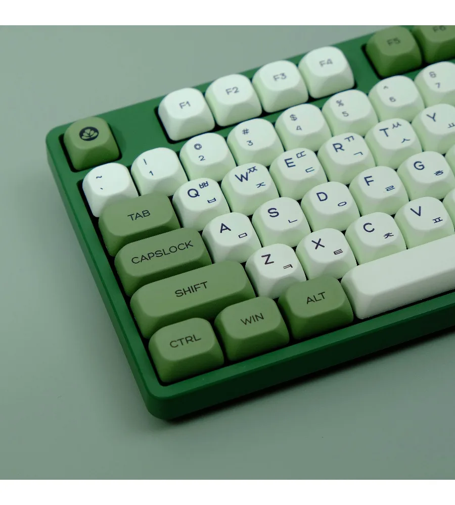 Keycap Personality Sublimation KOA Highly Customized Mechanical Keyboard Matcha Theme Style Keycap Korean Layout PBT