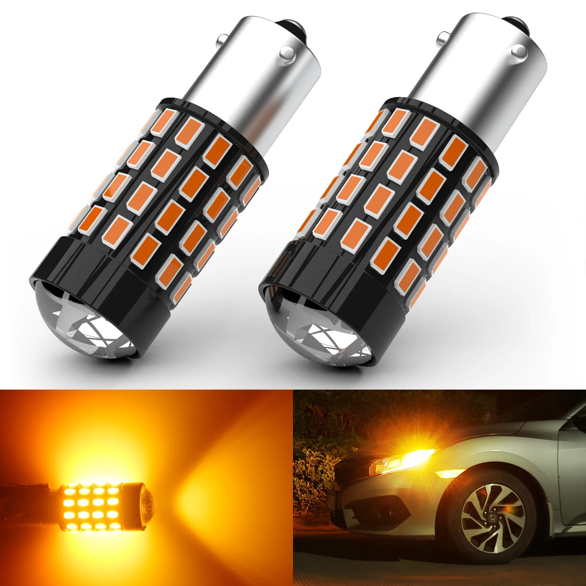 2x Canbus BAY9S H21W LED Światło cofania Kierunkowskaz bez błędów Do Audi A3 8V Mercedes Benz W210 W211 VW Passat B6 Touran 1T2