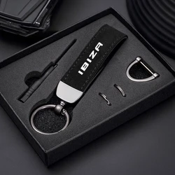 Suede Kaychain Car Key Ring Holder Pendent High-end Gifts For Seat Ibiza 6L 6J 6P 6F 6KJ1 2002-2015 2016 2017 2018 2019 2020