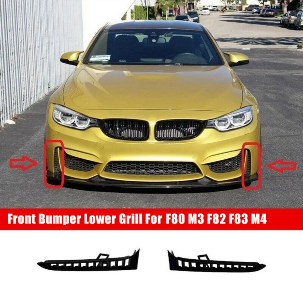 Front Bumper Air Inlet Lower Side Grille Cover Trim 51118056599 51118056600 For 2014-2019 BMW M3 M4 GTS F80 F82 F83 Accessories