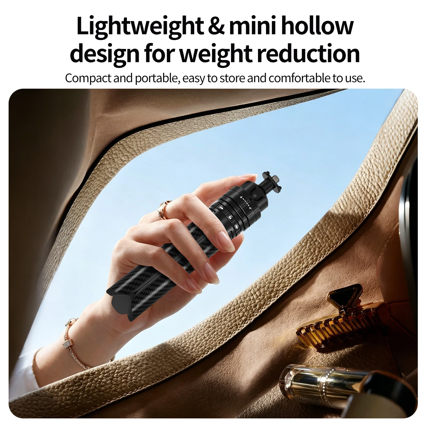 Ein-Klick-Öffnung Mini-Stativ 22mm Kugelkopf ARRI Positionierungsadapter 1/4 Schraube für GoPro Insta360 DJI Action Desktop Vlog Halterung – Detail 15
