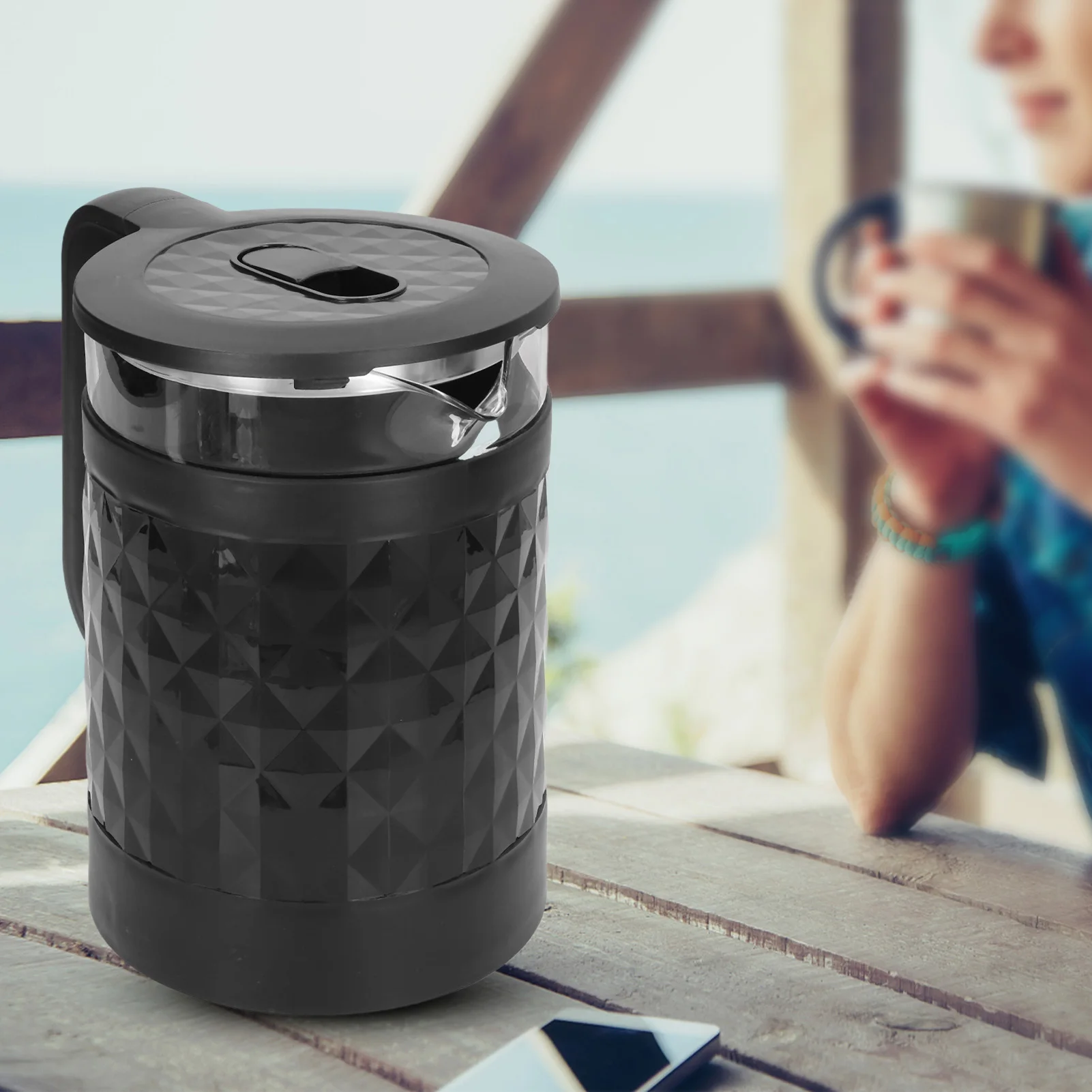 Chaleira elétrica de ebulição rápida 1500W 2 3L de grande capacidade com janela de nível de água segura desligamento automático e proteção contra fervura a seco