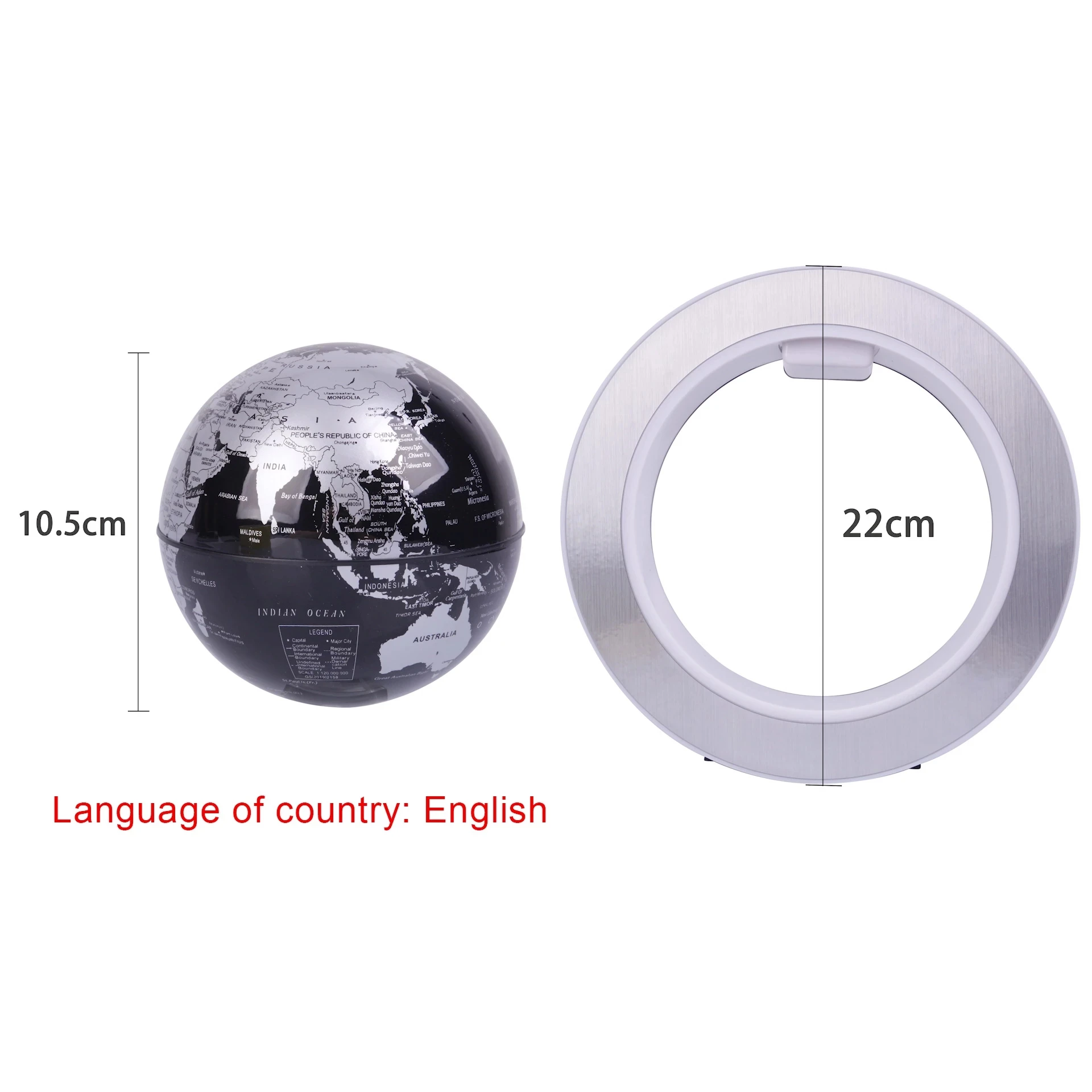 World Map Magnetic Levitation Led Night Light Floating Globe Levitating Lamp Room Decor Novelty Ball Lamps Birthday Gift lights