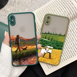 Van Gogh Art Starry Night Oil Painting Phone Case For iPhone 16 15 11 14 12 13 Mini Pro Max XR XS 7 8 Plus SE20 Aesthetics Cover