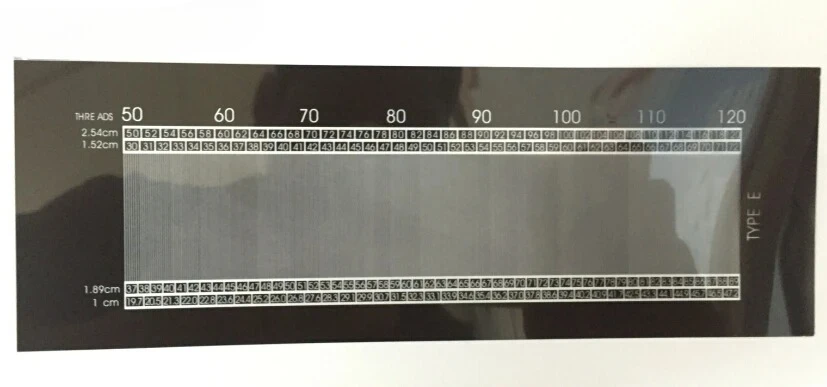 5 pcs 50-120 textile density tape for measuring the weight of film with plastic coating