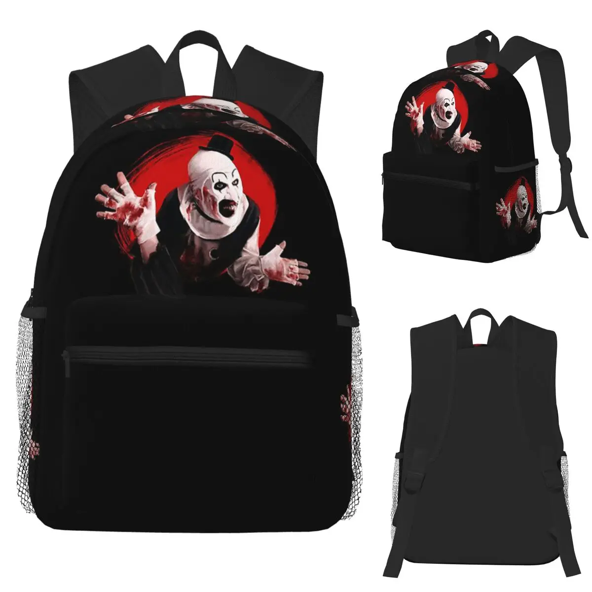 

Art The Clown The Creepy Waving For You Terrifier Student Backpack School Bag Hiking Daypack for Boys Girls Bookbag Shoulder Bag