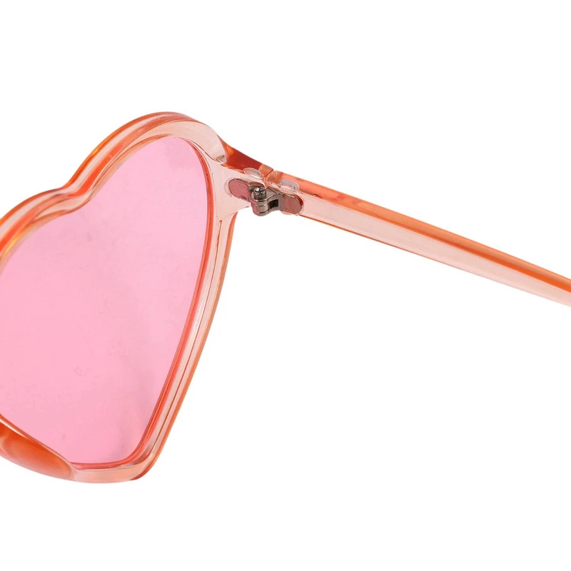 2X 90S Vintage Glasses Fashion Large Women Oversized Heart Shaped Retro Sunglasses Cute Love Eyewear(Pink&Purple)