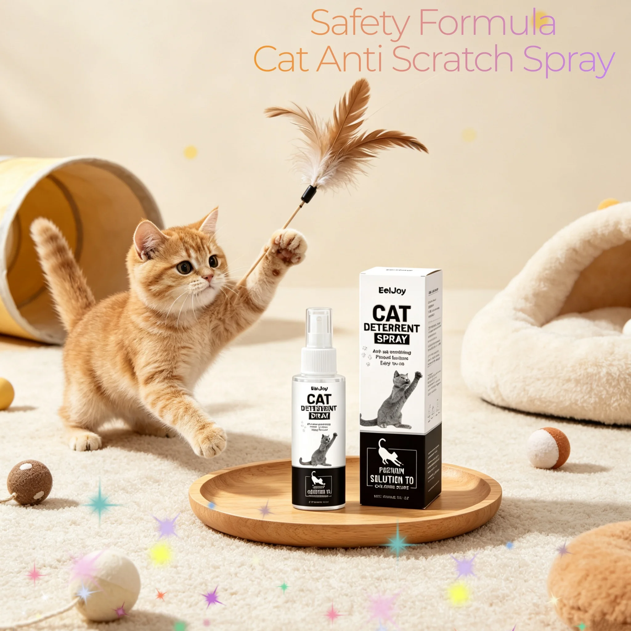 100ml Cat Anti Scratching Spray Anxiety Relief Kitty Anti Chewing Stop Biting Calming Mood Prevent Furniture Pet Training Sprays