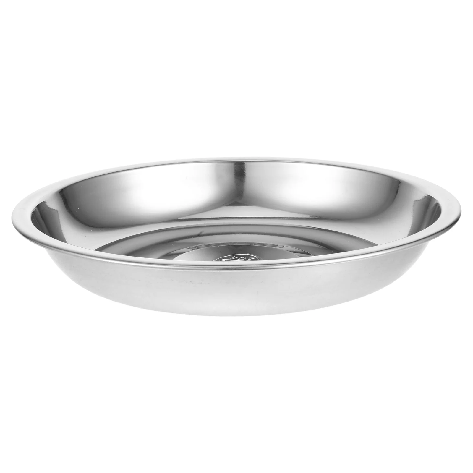 

Stainless Steel Round Plate Thickened Multi-Use Dinner Serving Plate for Home Restaurant Camping Steak Salad Snacks Dessert