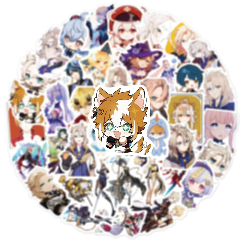 10/30/50PCS New Anime Game Genshin Impact Graffiti Sticker Suitcase Guitar Car Computer Waterproof PVC Sticker Wholesale