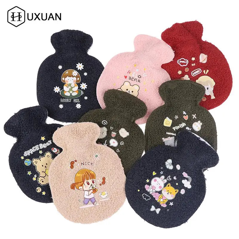 1Pc Cartoon Hand Po Warm Water Bottle Mini Hot Water Bottles Portable Hand Warmer Girls Pocket Hand Feet Hot Water Bags