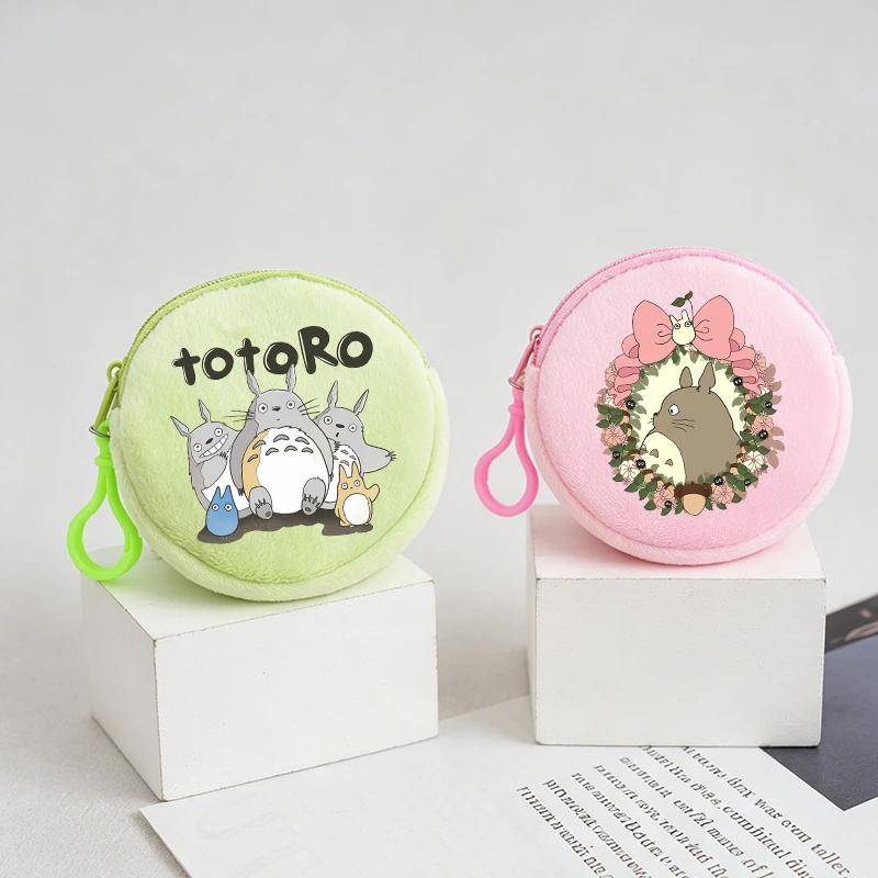 

Totoro Sublimation Wallet Kawaii Round Coin Purse Anime Cartoon Key Earphones Storage Pouch Soft Fashion Mini Zero Wallet Gift