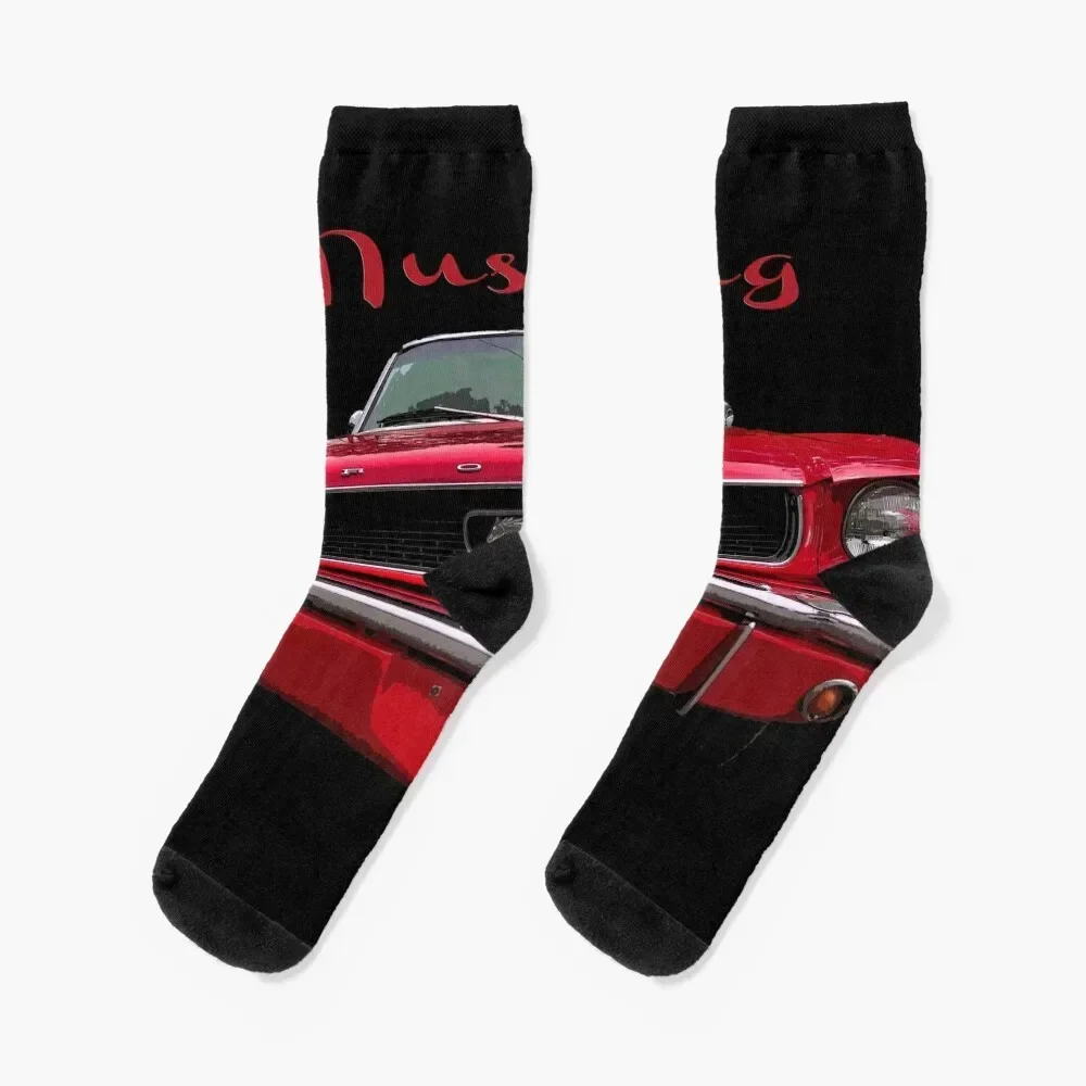 Little Red Mustang Socks man christmas gifts anime Wholesale Socks Men's Women's