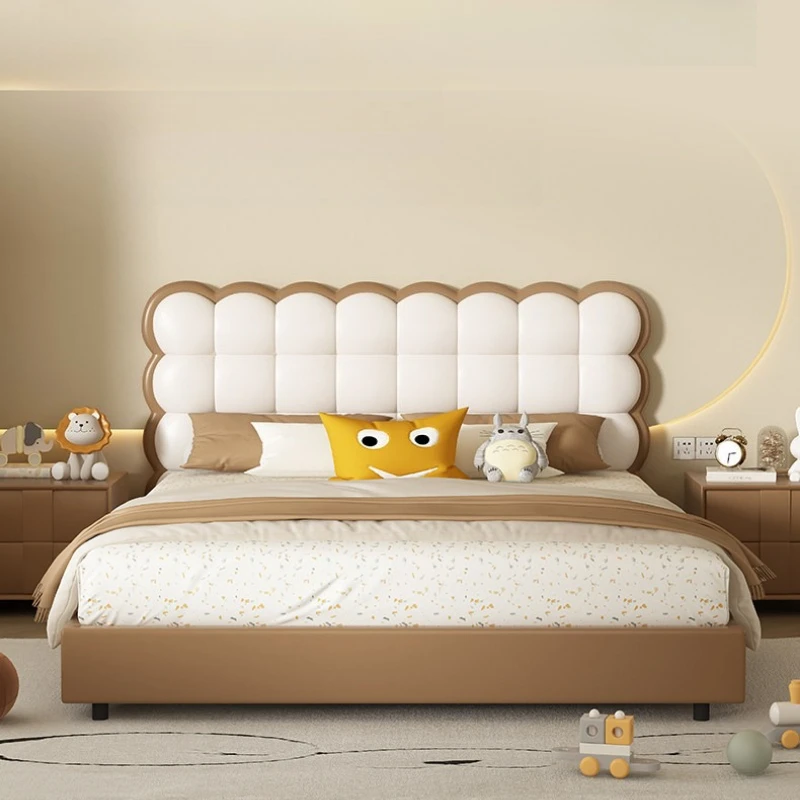 modern simple child bed cartoon cute cookie creative princess bed soft comfortable muebles para dormitorio bedroom furniture