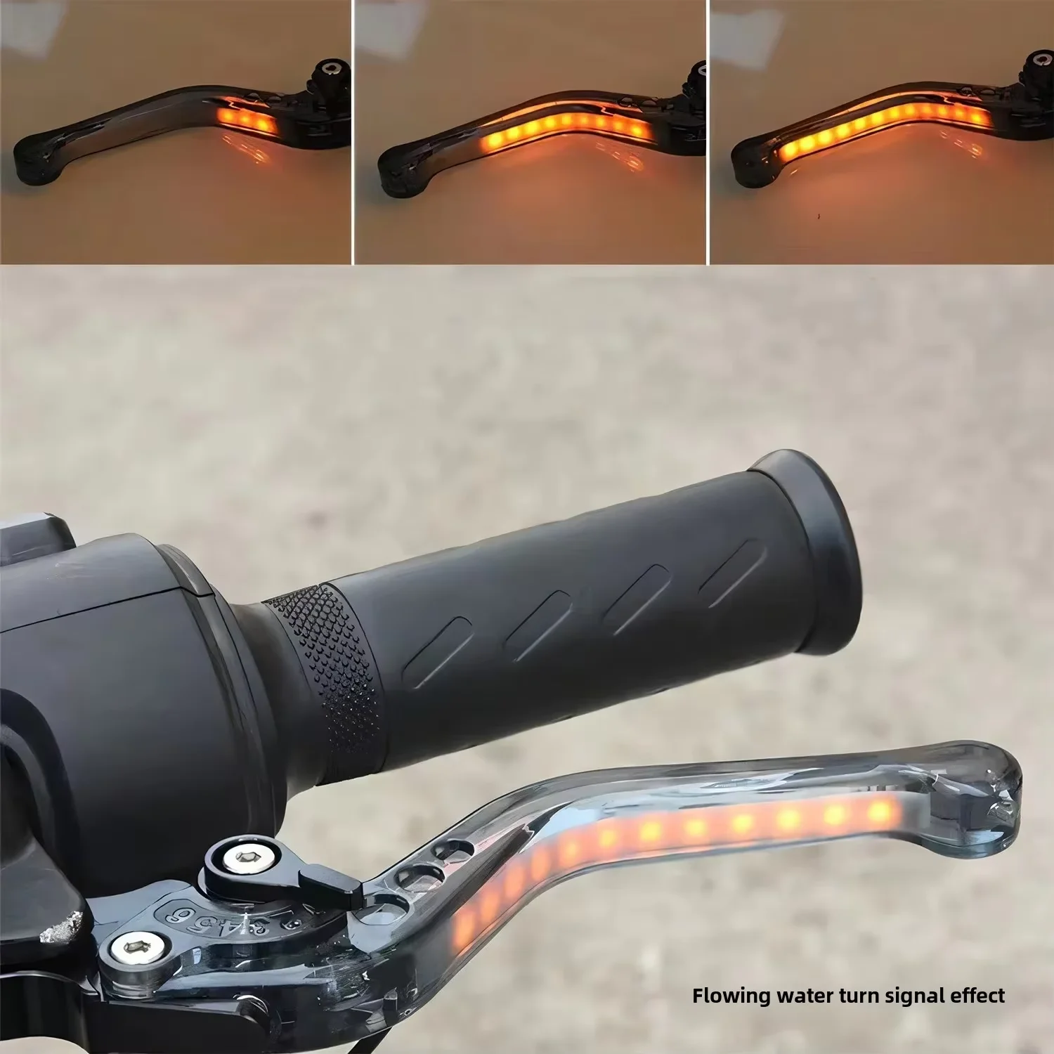Brake Lever LED hydraulic Clutch Adiustable Universal Motorcycle brake pump Hand signal light otorbike Scooters Bike GY6 125 view 6