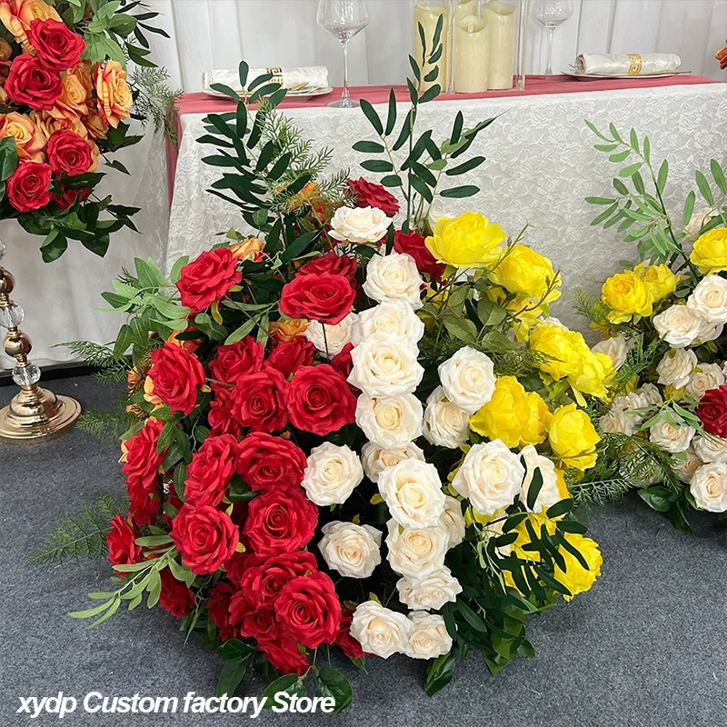 5D Rosen, Grünpflanzen, Hortensien, Hochzeitsbogen-Dekoration, Blumenreihe, Tischdekoration, Blumenball, Event-Zubehör – Detail 7