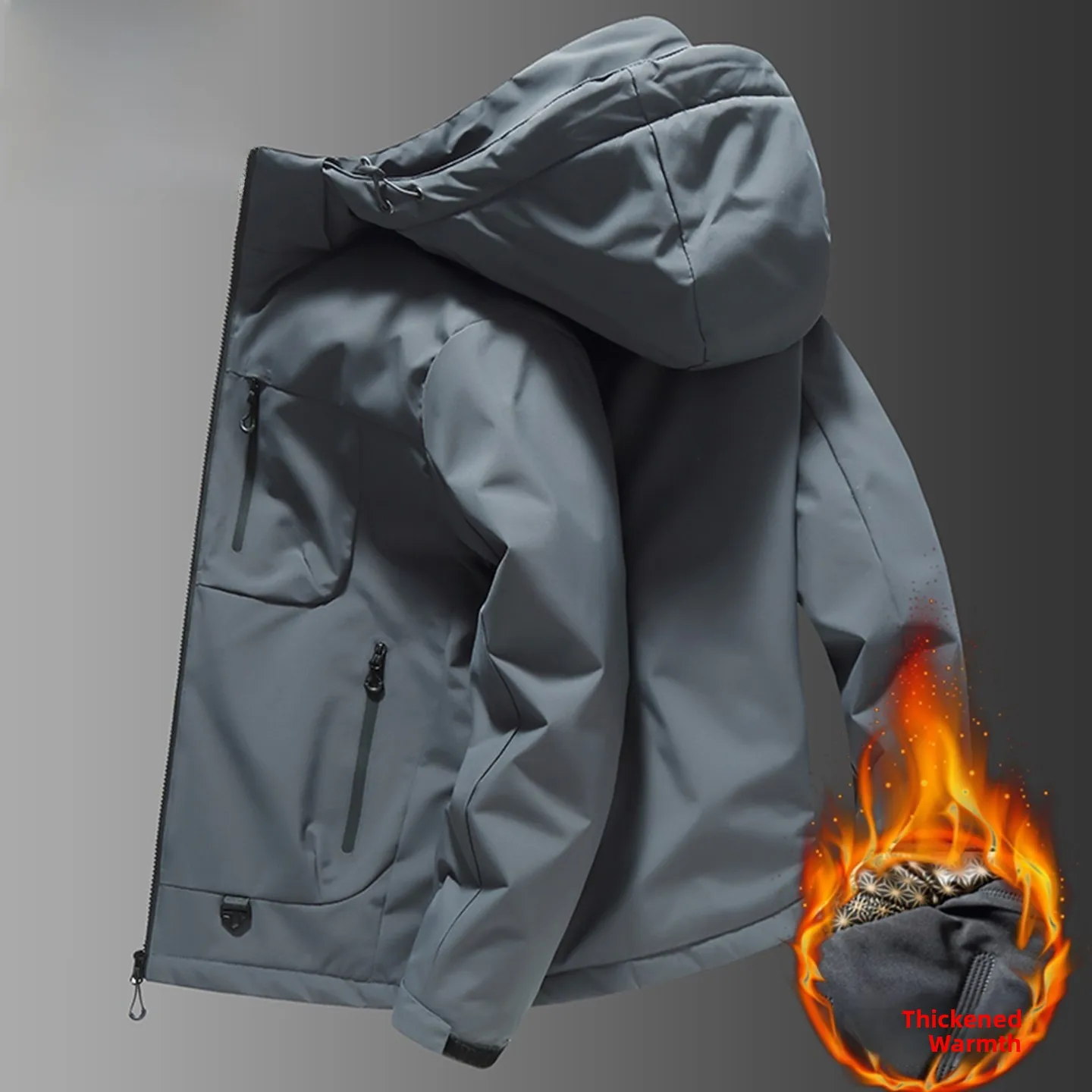 

Мужская хлопковая куртка Pierre Cardin, осенне-зимнее стеганое пальто большого размера со съемным капюшоном, модное городское пальто с длинными рукавами на молнии