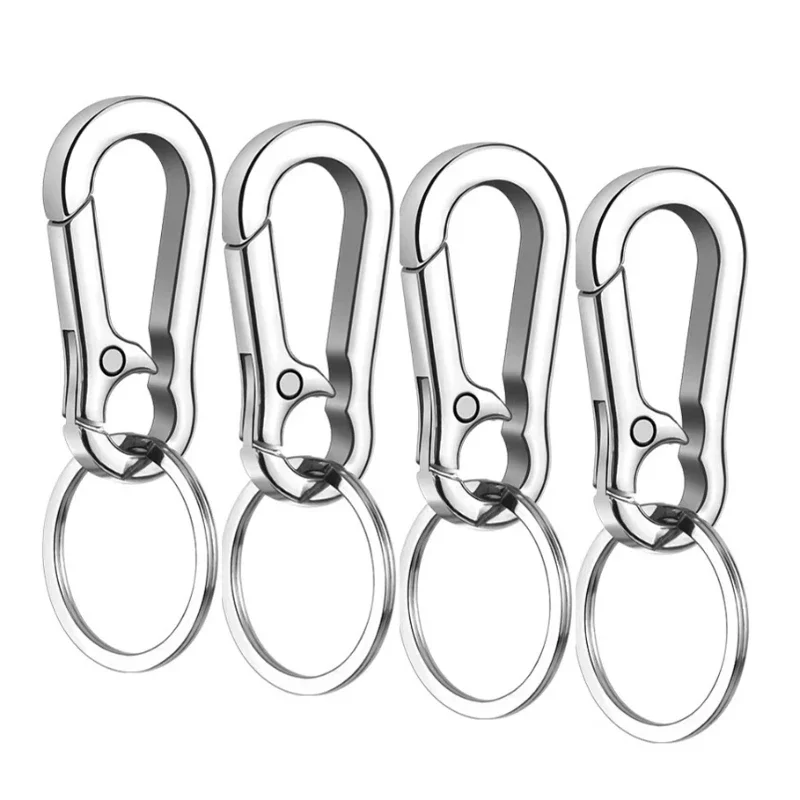 4Pcs Key Ring Keychain Keyrings Zinc Alloy Key Chain Holder Clip Key Organizer for Car Home School Office