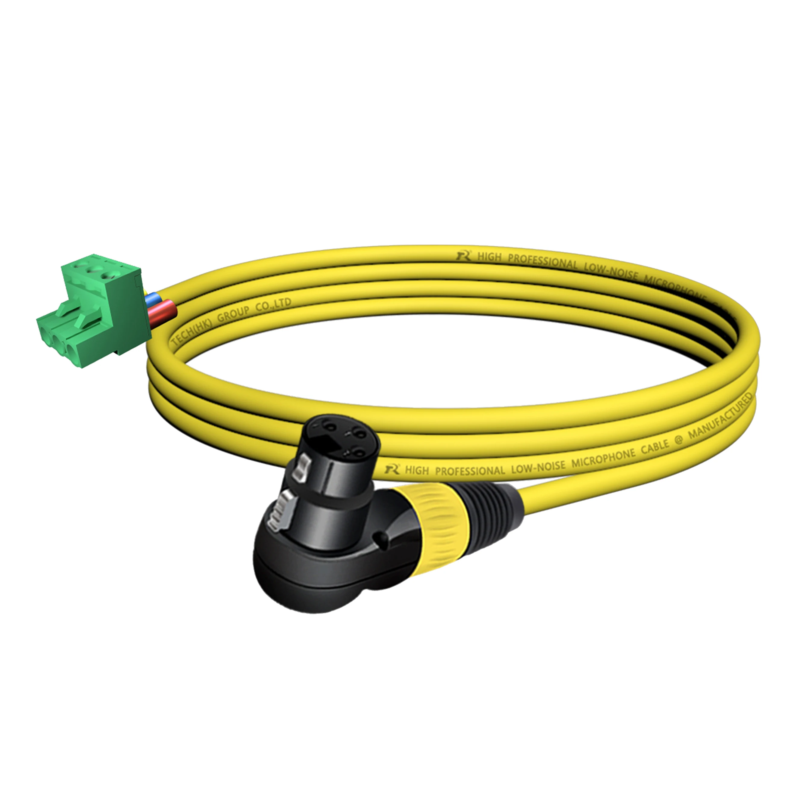 Rechtwinkliger schwarzer XLR-Stecker, 3-polig männlich oder weiblich, verbunden mit 3-poligem Phoenix-Stecker, 5,08 mm 3-polige PCB-Schraubklemme – Detail 15