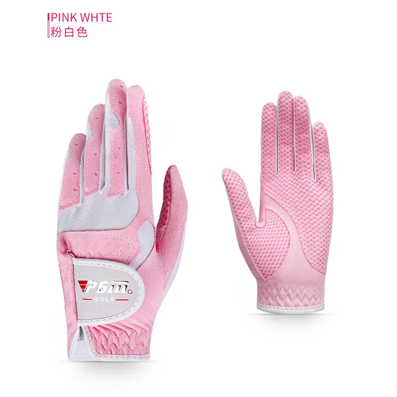 Golf Gloves Women Pair Left Right Hand Lycra Non-slip Particles Gloves Better Grip And Club Control Fit Ladies Girls 2025 White