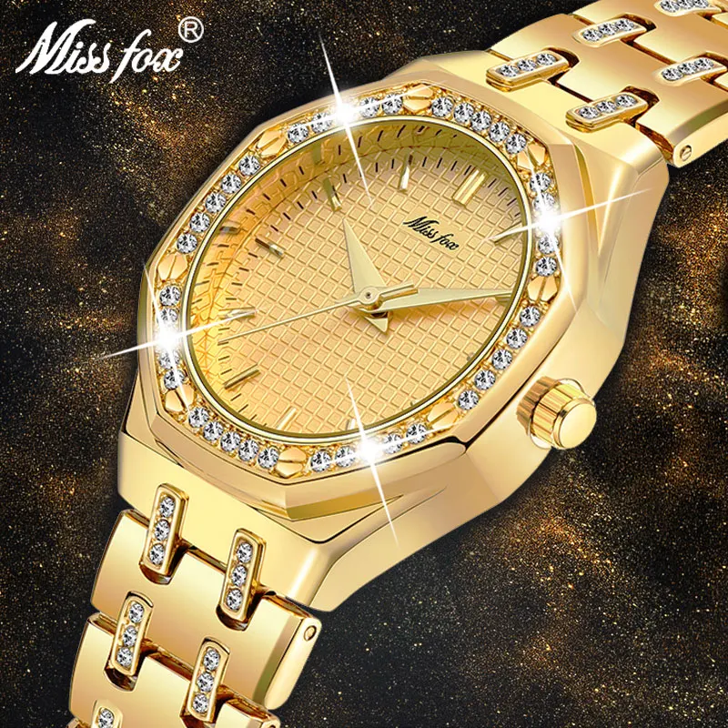 MISSFOX Luxury Brand Bracelet Watch Women Gold Business Small Designer Watches Waterproof Jewelry Decoration Clock 2024 Trends