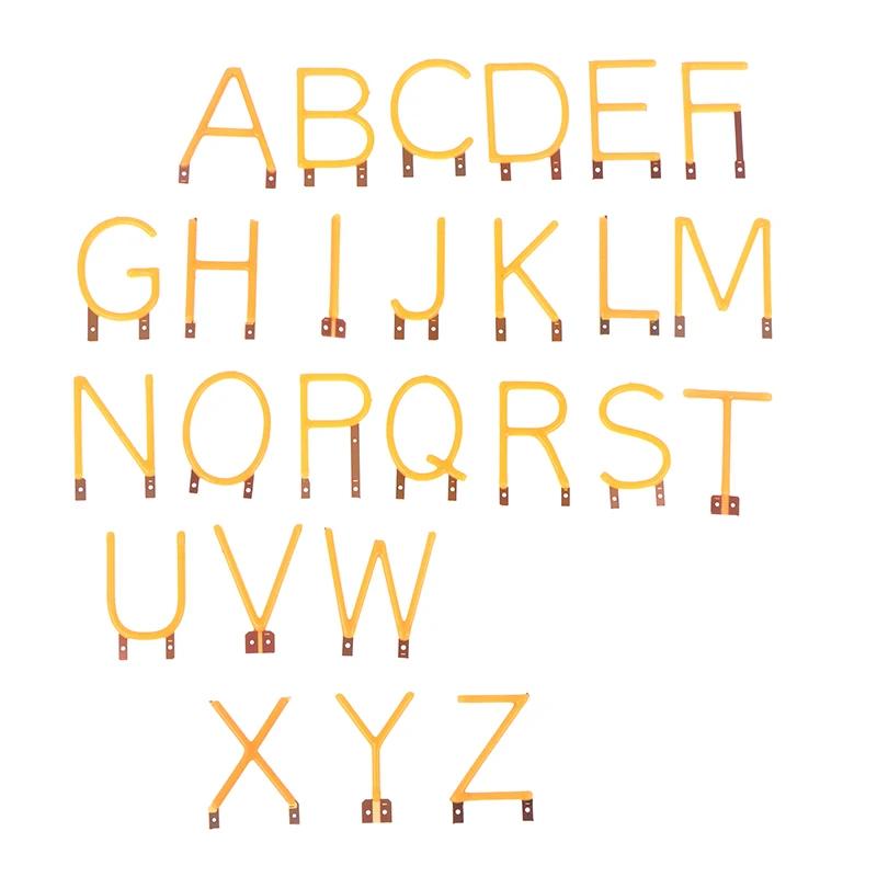 NEW English Letter Filament COB LED Filament DC3V Candle Edison Yellow Diodes Party Decoration Light Accessories DIY