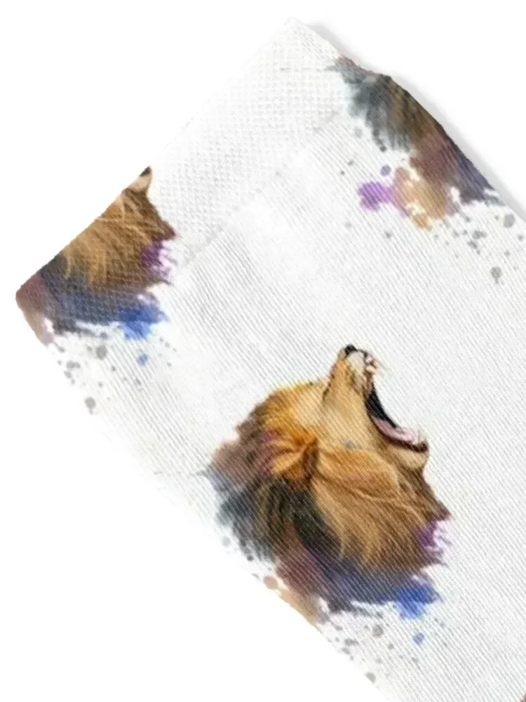 roaring lion Socks aesthetic cartoon Soccer Socks Ladies Men's