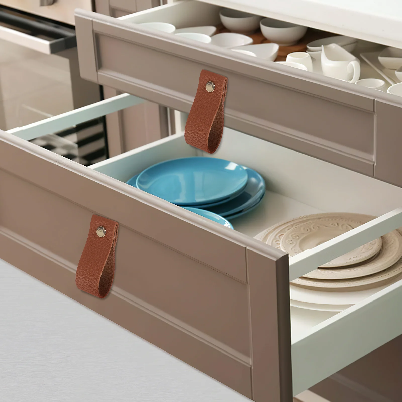 

4Pcs Durable Pulls for Furniture Elegant Cabinet Handles Anti Collision Comfortable Touch Dresser Knobs