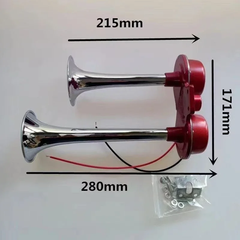 

GoodElectric Whistle Horn Tubular Car Electric Horn Modified Truck Double Tube Waterproof Tower Crane Marine