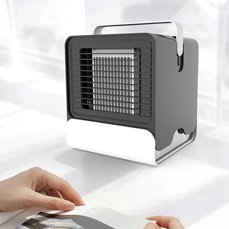 150ML Mini Air Conditiong Personal Space USB Negative Ion Air Cooler Desktop Fan With Handle For Home Office