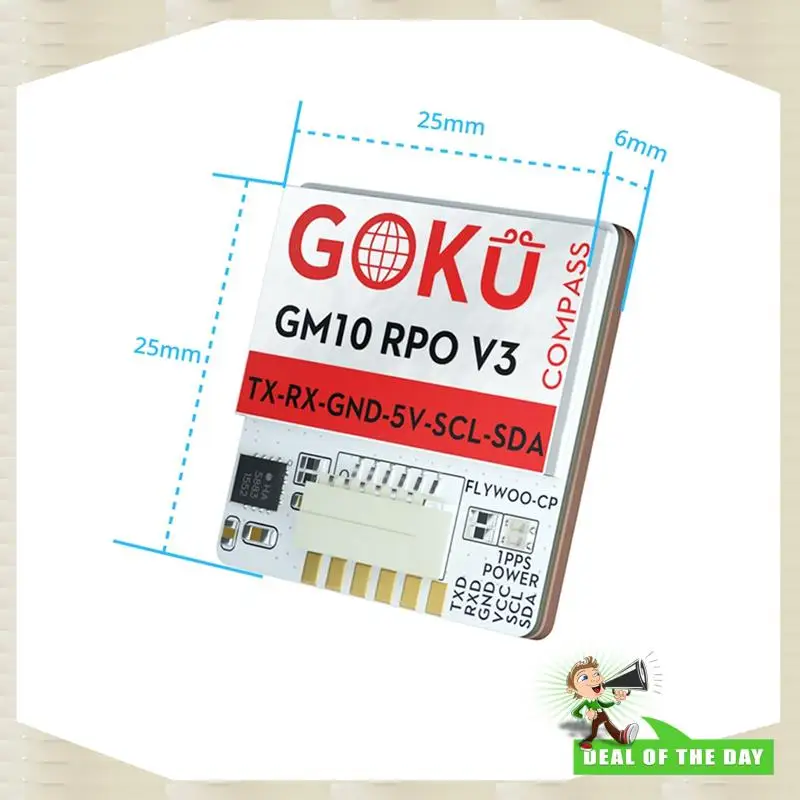 تسليم خلال 24 ساعة لطائرة بدون طيار FPV QMC5883L 72 وحدة GPS لقناة البحث لـ FLYWOO GOKU GM10 Pro V3 مع بوصلة