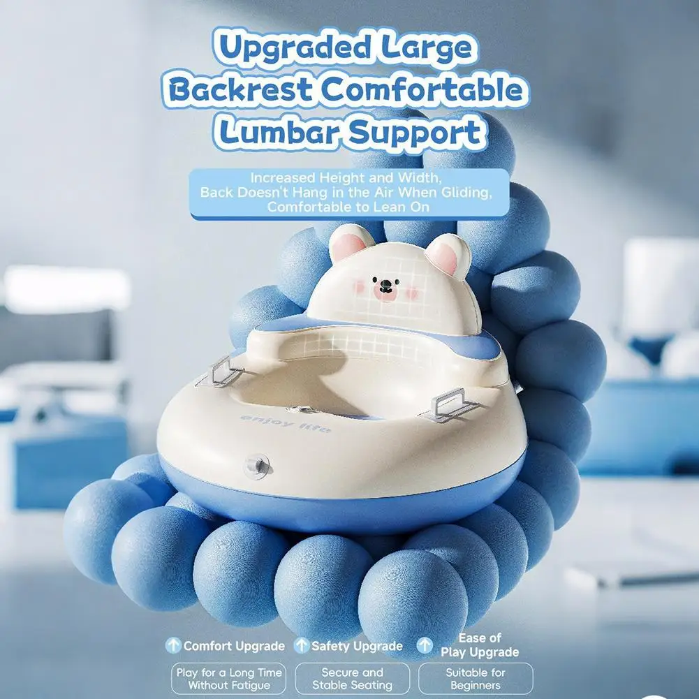 

1PC Thickened Heavy Duty Hard Bottom Sleds For Snow With Handles Outdoor Round Thick Inflatable Ski Board With Water Tube