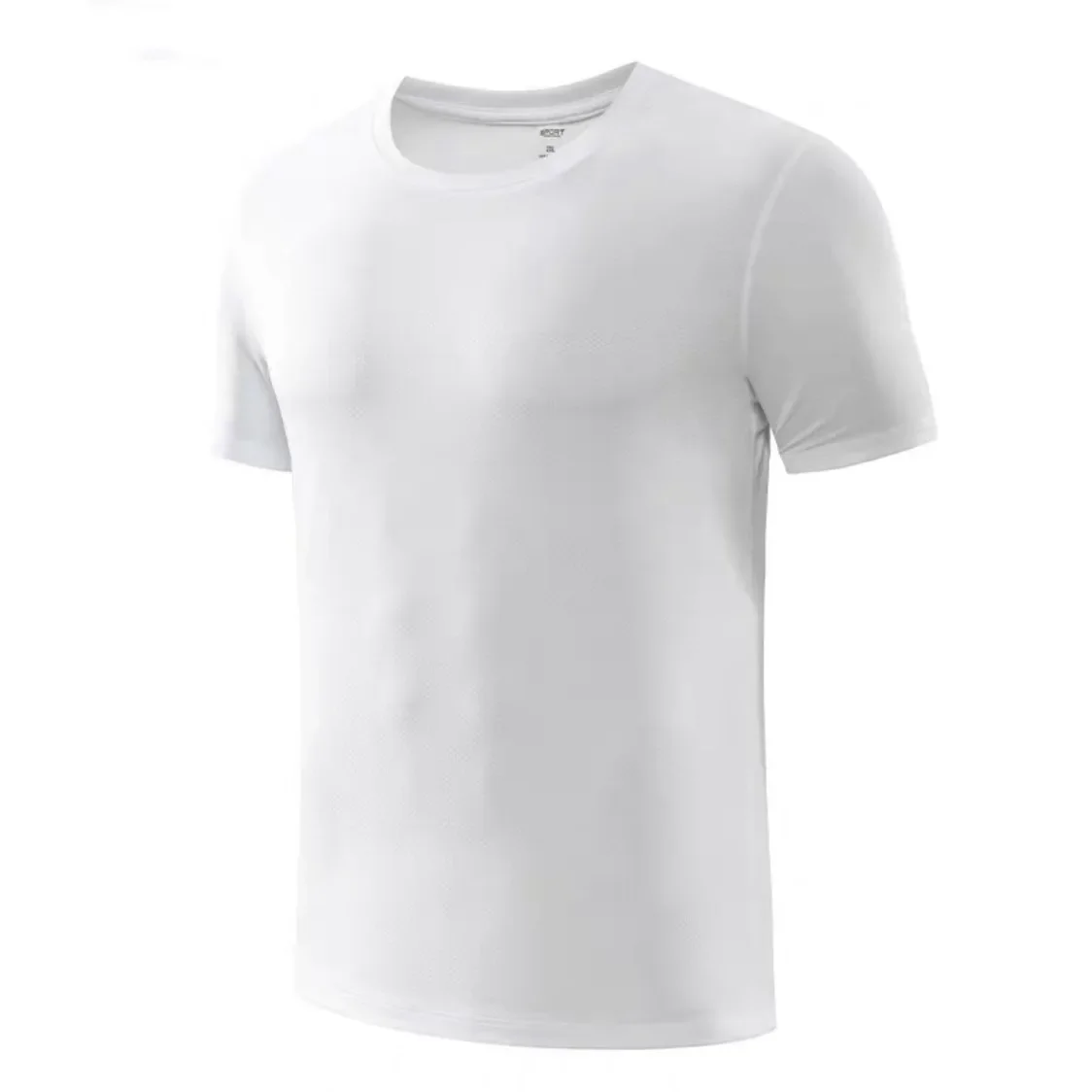 Summer Ice Silk T-shirt Men's Cold Short Sleeve O-neck Stretch Quick-drying Breathable Sports Shirt T Shirt Men