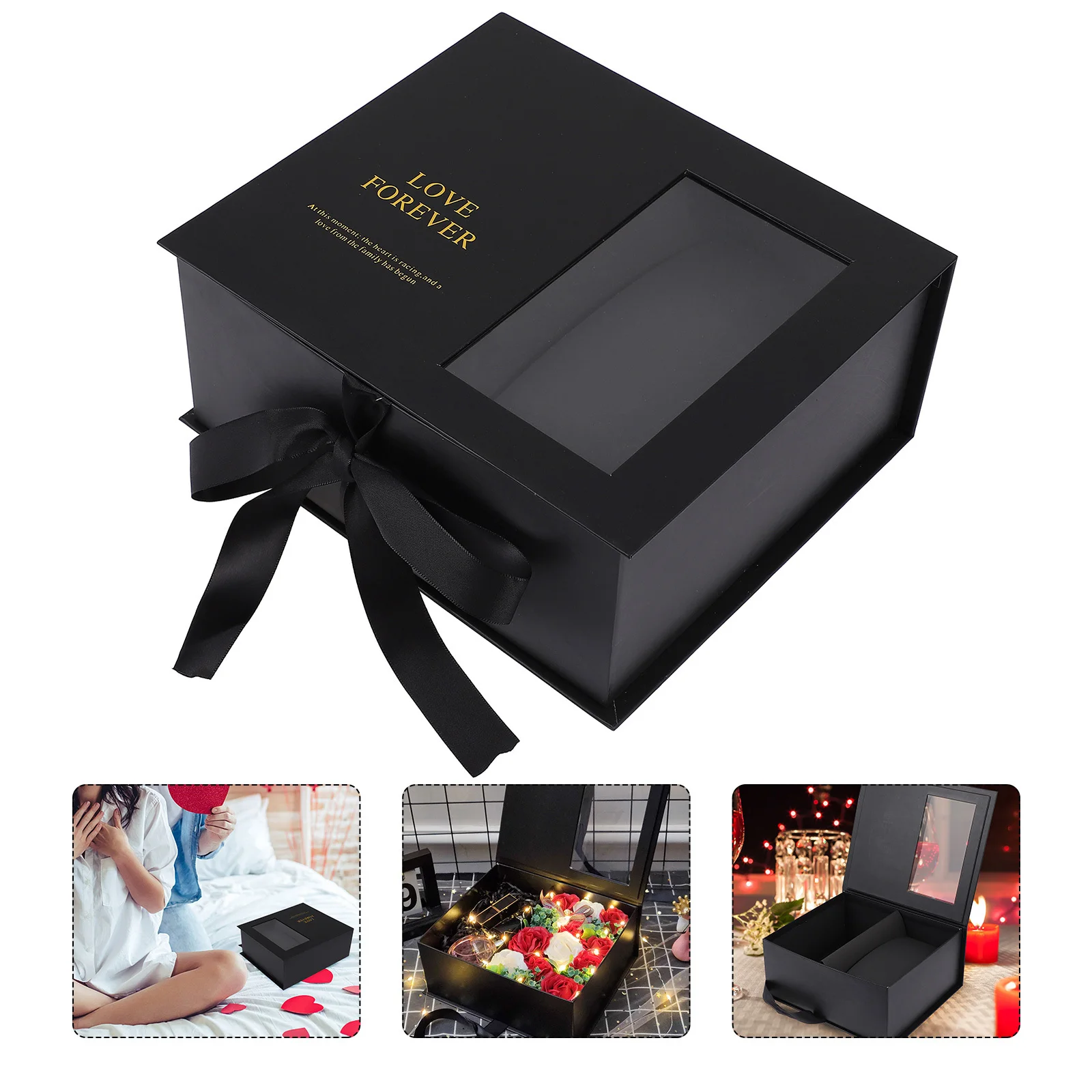 

Rose Flower Packaging Box Valentine'S Day Gift Storage Case Durable Cardboard Flower Wrapping Container For Girlfriend Wife