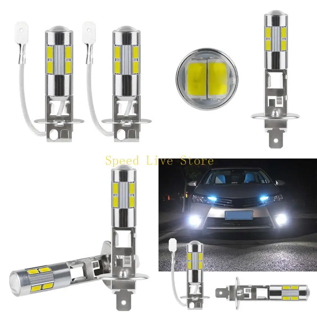 

547C 12 В светодиодный светильник высокой мощности противотуманные фары дальнего света H1 10SMD 5630 7000-8000K T10 фары авто