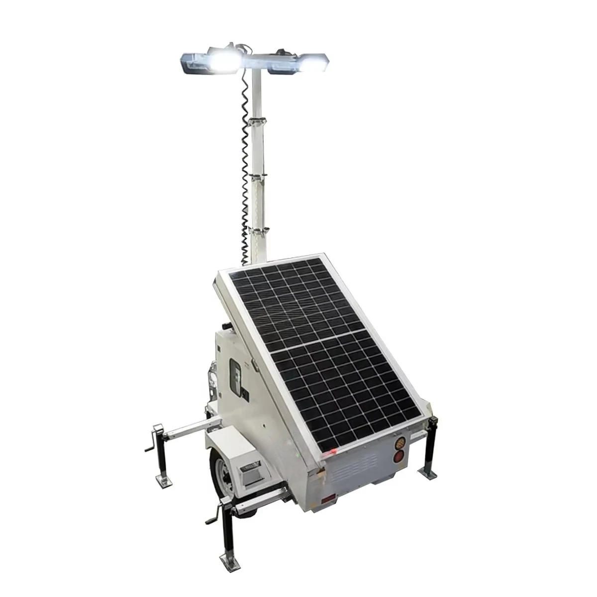 Mobile Light Tower Lithium Battery Powered Silent Portable Light Tower For Urban Road Repair Event Temporary Stage Lighting