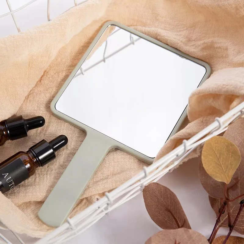 Eyelash Extension Handheld Makeup Mirror Square Portale Mirror with Handle Hand Mirror SPA Salon Compact Mirrors