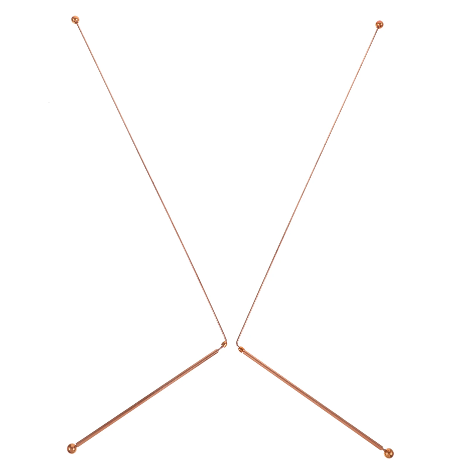 

2 Pcs Brass Prospecting Rods Dowsing Divining Water Round Beads Ghost Hunting Gold Locator Tools Parts