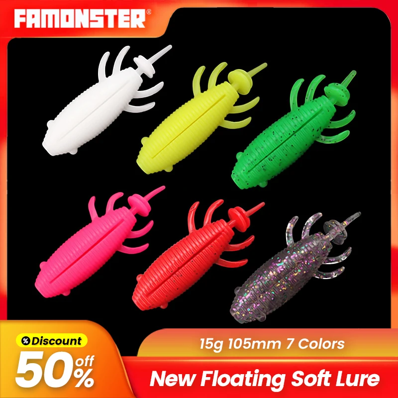 

FAMONSTER Soft Bait Fishing Lure Silicone Artificial Lures Silicone Wobblers Leurre Peche Tail Swim Bass Pesca Tackle Swimbait